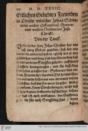 Von der Tauff