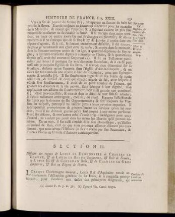 Section IV. Histoire de France depuis l´an 814 jusqu´à l´an 888.