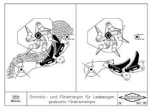 Schneid- und Förderorgan für Ladewagen gesteuerte Förderschwingen