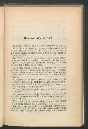 Una aventura curiosa