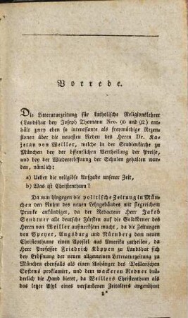 Revision des Weillerischen Christenthums : auch ein Wort über Theologey, Philosophey und Weillerey