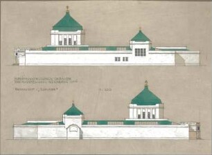 Pfann, Paul; Nürnberg; Landesausstellung 1906, Kunstausstellungsgebäude - Ansichten