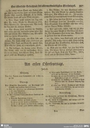 Am ersten Osterfeyertage
