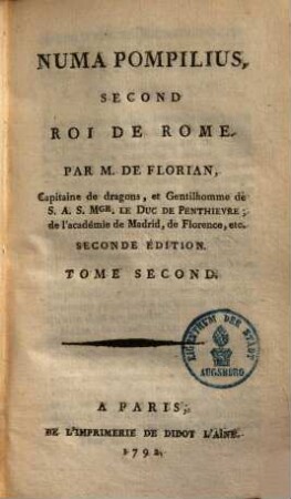 Numa Pompilius, second roi de Rome, 2