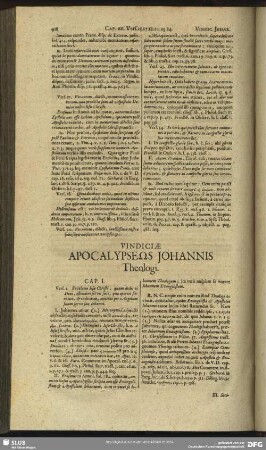 Vindiciae Apocalypseos Johannis Theologi