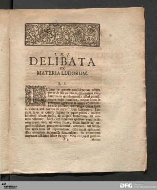 Delibata Ex Materia Ludorum.