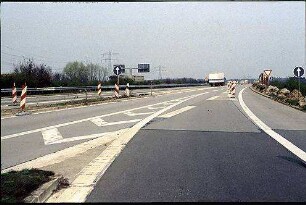 Ausfahrt aus Tangente Ost (Schwetzingen Richtung AK Mannheim) zu Nebenfahrbahn Ost (Heilbronn Richtung AK Mannheim)