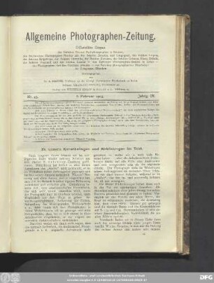 Nr. 45. 6. Februar 1903. Jahrg. IX.