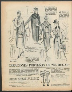 Figurines con moldes : Creaciones porteñas de "El Hogar"
