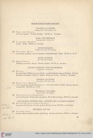 Handzeichnungen (Nr. 128-144)