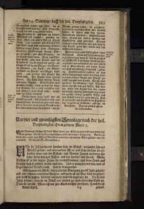 Am vier und zwantzigsten Sonntage nach der heil. Dreyfaltigkeit/Evangelium/ Marc.5.