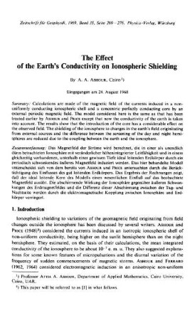 The effect of the earth's conductivity on ionospheric shielding