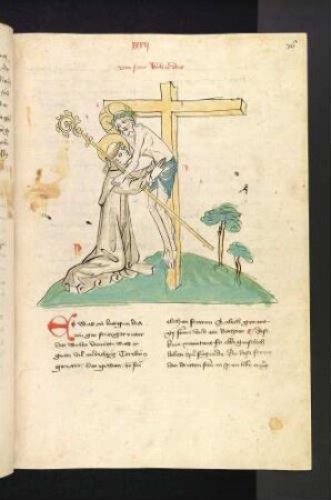 Bernhard von Clairvaux wird vom gekreuzigten Christus umarmt