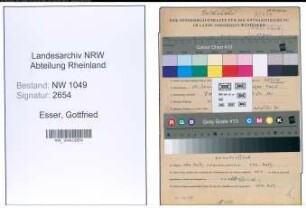 Entnazifizierung Gottfried Esser , geb. 14.01.1900 (Bahnbeamter)