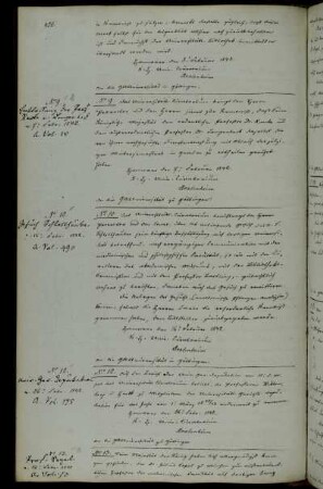 Genehmigung der Entlassungsgesuche des ordentlichen Professors Ranke und des außerordentlichen Professors Langenbeck.