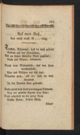 Auf mein Roß