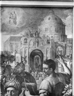 Altar mit der Darstellung des Triumphes Christi — Der König von Silena läßt eine dem heiligen Georg geweihte Kirche errichten