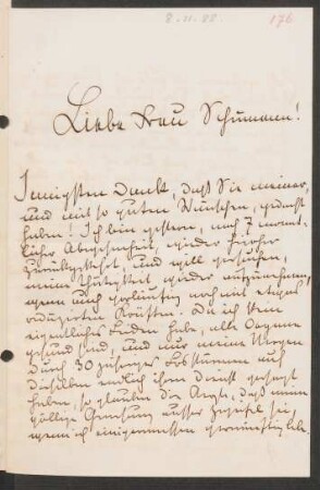 Brief an Clara Schumann : 08.11.1888