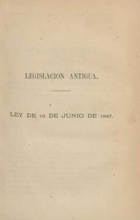 Legislacion antigua