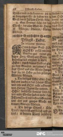 Pfingst-Lieder