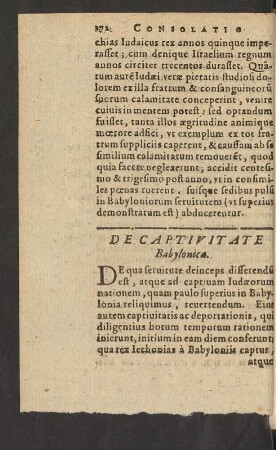 De Captivitate Babylonica.