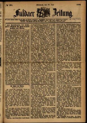 Ausgabe vom Mittwoch, den 28. Juli 1886.