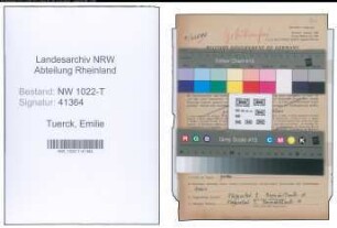 Entnazifizierung Emilie Tuerck , geb. 01.03.1891 (Stadtsekretaerin)