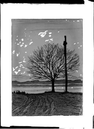 Baum und Wegkreuz bei Bergalingen