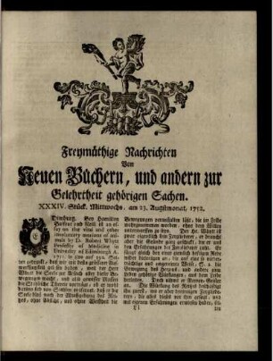 XXXIV. Stück