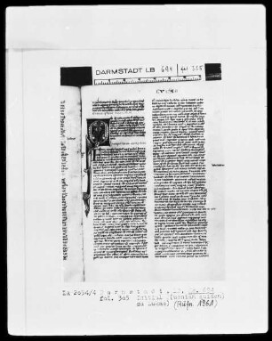 Biblia sacra mit einem altlateinischen Judith-Text — Initiale Q(uoniam quidem), Folio 305recto