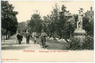 Marienbad. Parkanlagen an der Kaiserstraße