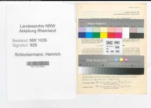 Entnazifizierung Heinrich Schlockermann , geb. 09.11.1900 (Bergmann)