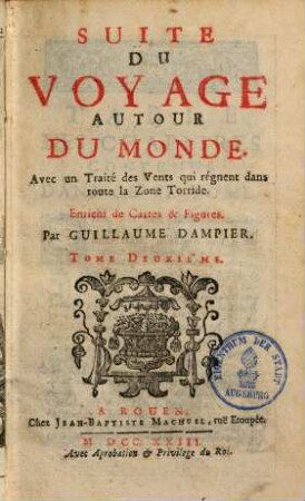 Nouveau voyage autour du monde, 2. Suite Du Voyage Autour Du Monde