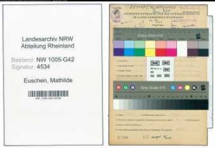 Entnazifizierung Mathilde Euschen , geb. 15.02.1921 ()