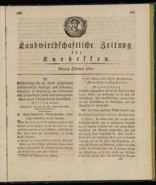 Monat Oktober 1830
