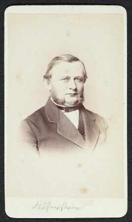 Porträt Eugen Käferstein : Porträt Eugen Käferstein (1835-1875; Rittergutsbesitzer, Abgeordneter des Sächsischen Landtages), aufgenommen von Hanns Hanfstaengl in Dresden. Albuminpapier auf Karton; 10,4 x 6 cm