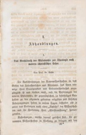 541-602 Das Verhältniß der Philosophie zur Theologie nach modern-scholastischer Lehre