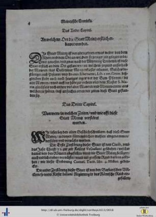Kap. 3. Von wem, in welchen Zeiten, und wie offt diese Statt Meintz verstöret worden