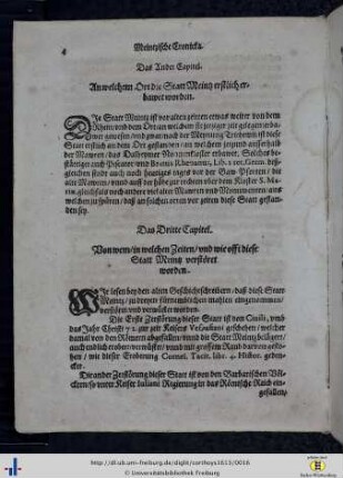 Kap. 3. Von wem, in welchen Zeiten, und wie offt diese Statt Meintz verstöret worden