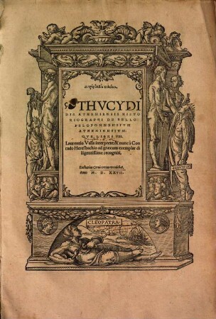 Thvcydidis Atheniensis Historiographi De Bello Peloponnensium Atheniensiumque : libri VIII.