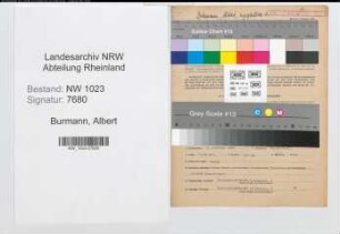 Entnazifizierung Albert Burmann , geb. 01.10.1895 (Angestellter)