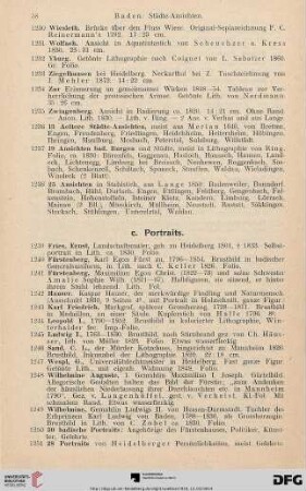 c. Portraits (Nr. 1239-1251)