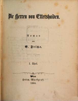 Die Herren von Ettershaiden : Roman, 1