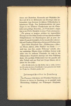 Zeitungsschreiber in Hamburg