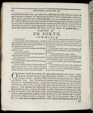Caput IV. De Portu