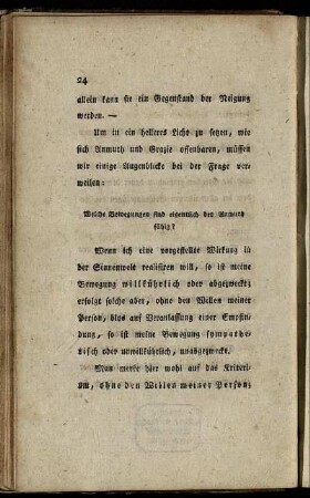 Welche Bewegungen sind eigentlich der Anmuth fähig?
