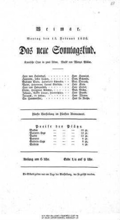 Das neue Sonntagskind