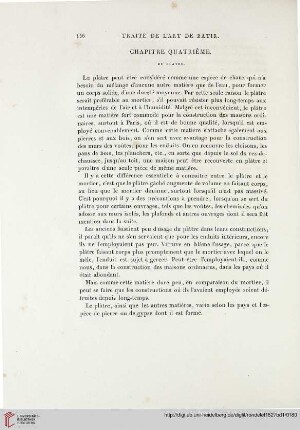 Chapitre quatrième: Du platre