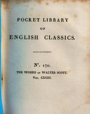 The Works of Walter Scott, Esq., 123. Chronicles of the Canongate ; 3