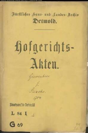 Giessenbier, Johann Christoph zu Salzuflen gegen Johann Sivecke, seinen Schwager, zu Herford - Erbschaft
